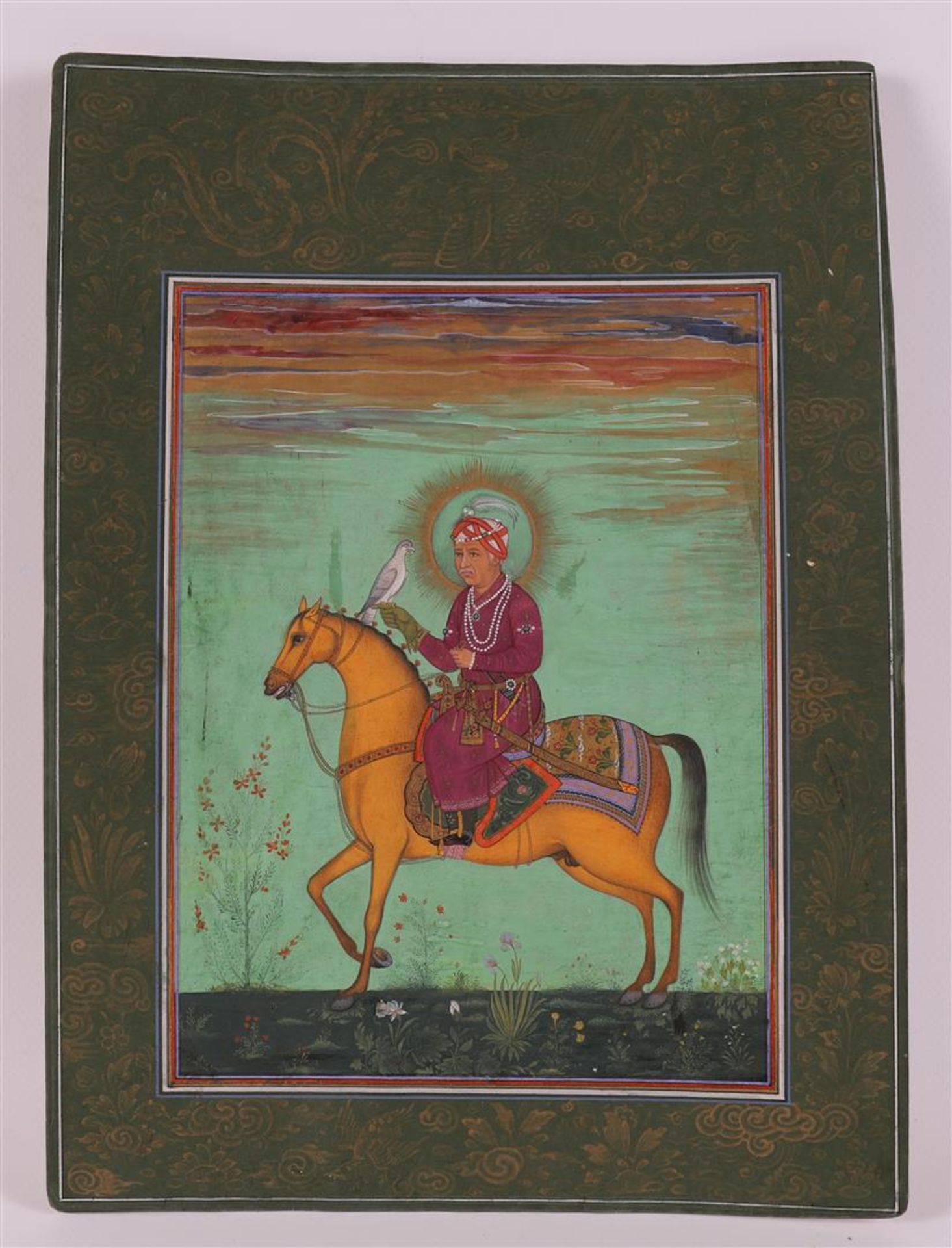  'Portrait of Akbar the Great, the third Mughal emperor', 19th/20th century