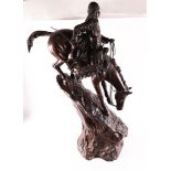 Frederic Remington (licensed). Brown patinated sculpture 'The Mountain Man'.
