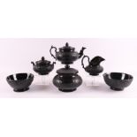 A so-called black basalt porcelain tea set fragment, England, Wedgwood,