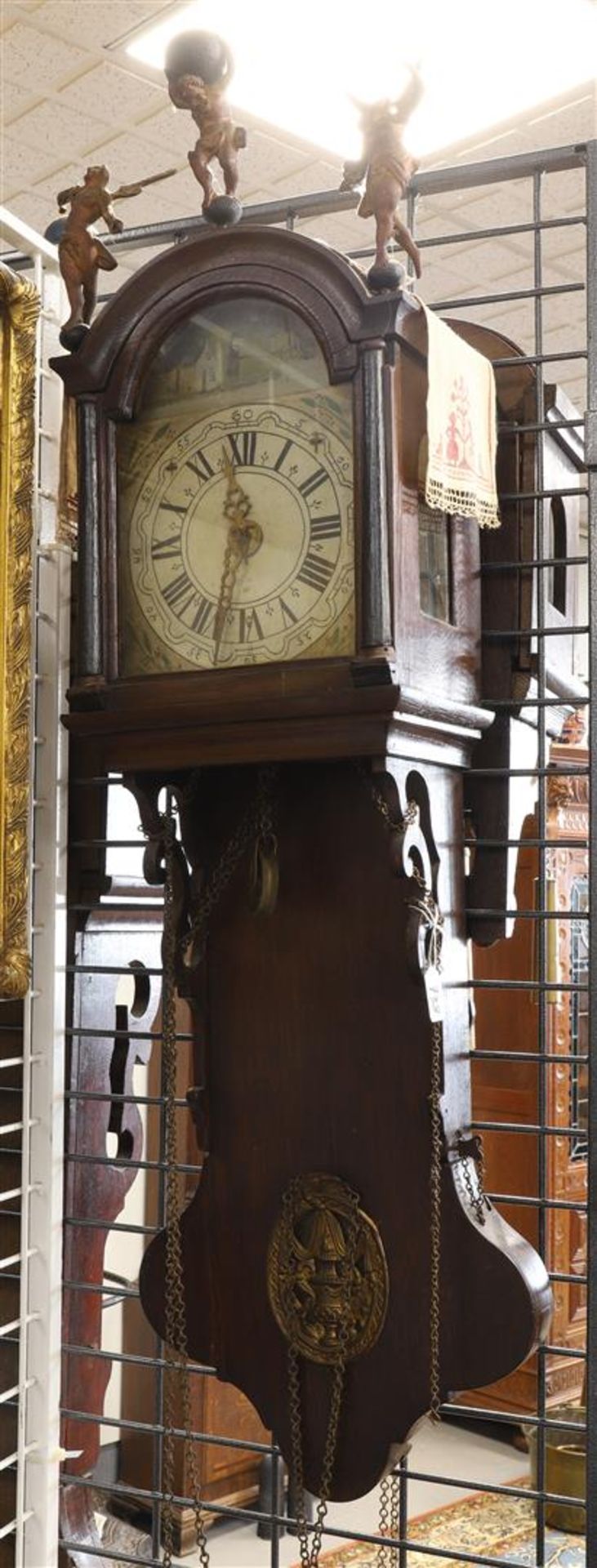 A quarter tail clock or notary clock, Friesland, first half 19th century.