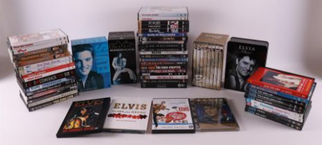 A lot of various Elvis Presley DVDs.