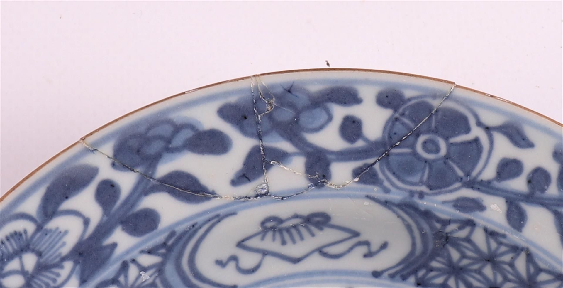 Three various blue/white porcelain porcelain plates, China, Qianlong, 18th centu - Image 3 of 9