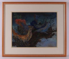 Melgers, Hendrik Johan (Henk) (1899-1973) 'Birds on a branch',