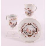 A porcelain Chine de Commande cup and saucer, China, Qianlong 18th century.
