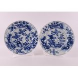 A set of blue/white porcelain plates, China, Kangxi, around 1700.