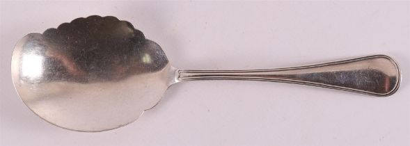 A second grade 835/1000 silver rice spoon, round fillet, year letter 1928.