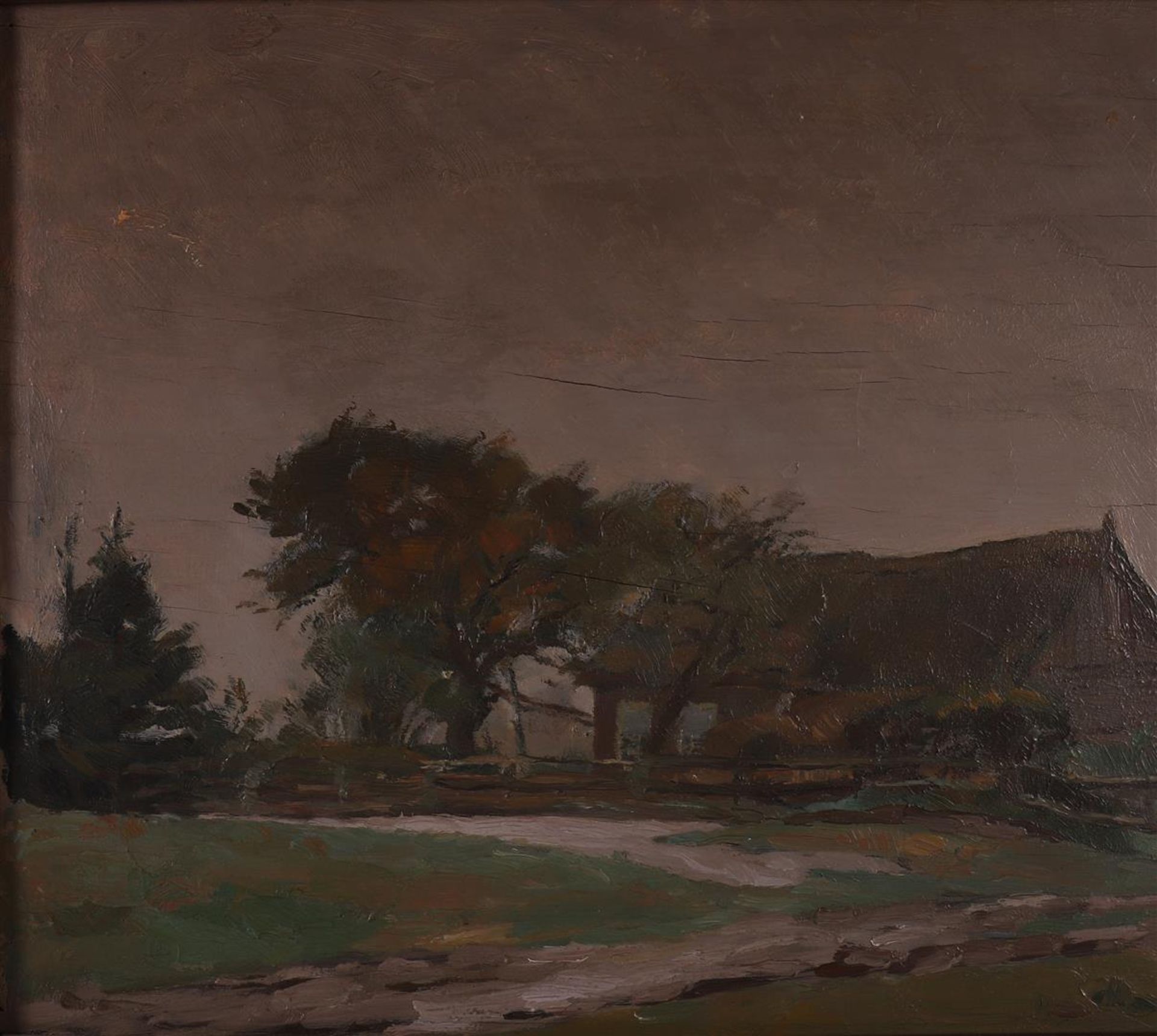 Ates, Johannes Frans (Johan) (Sneek 1877-1953) 'Farm in landscape', - Image 5 of 5
