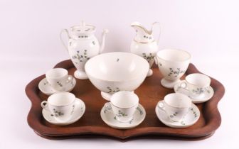 A white porcelain Empire tea set, Germany, early 19th century.