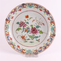 A porcelain famille rose deep dish, China, 18th century.