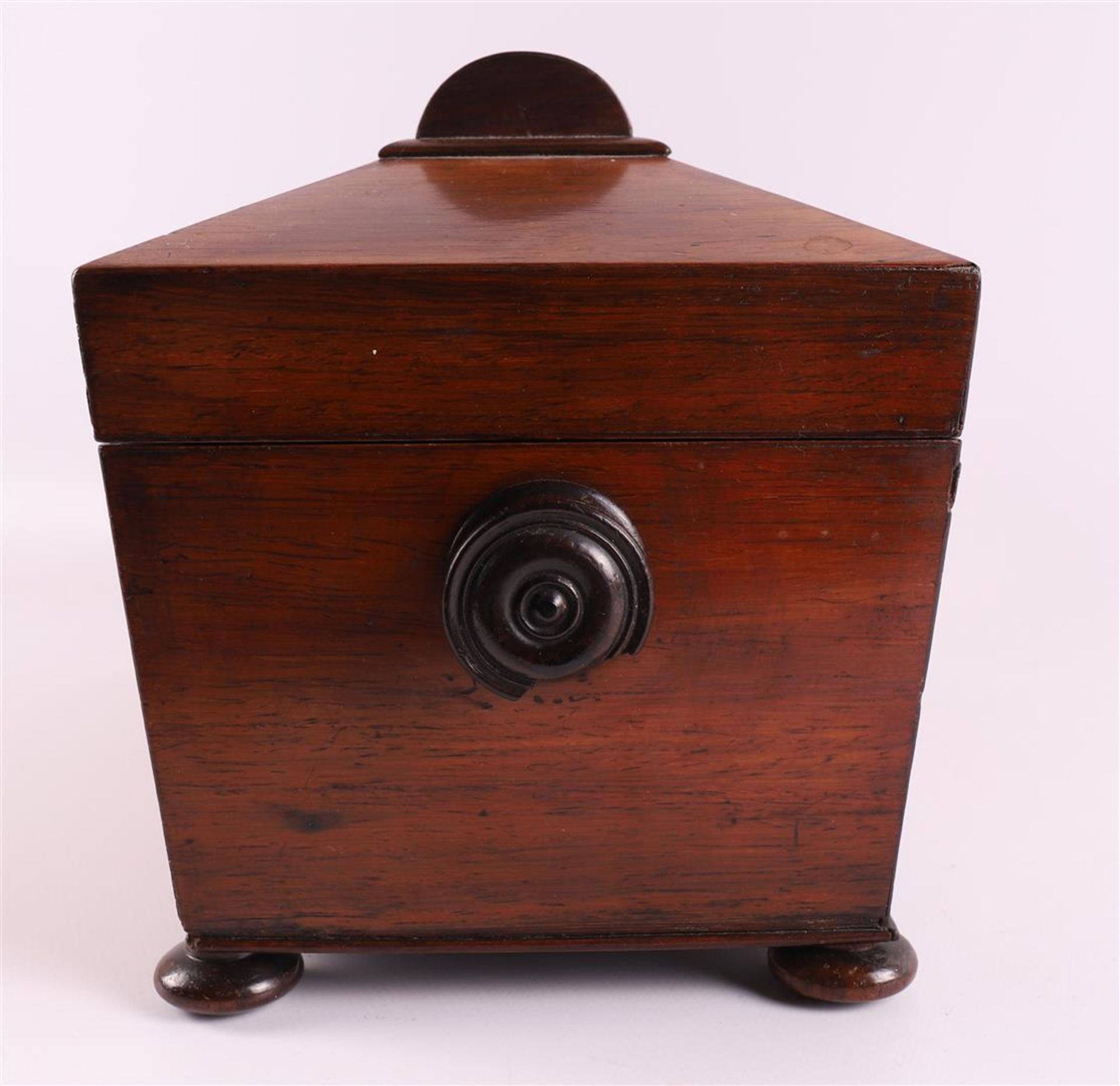 A mahogany Biedermeier tea chest, Holland, mid 19th century. - Image 5 of 8