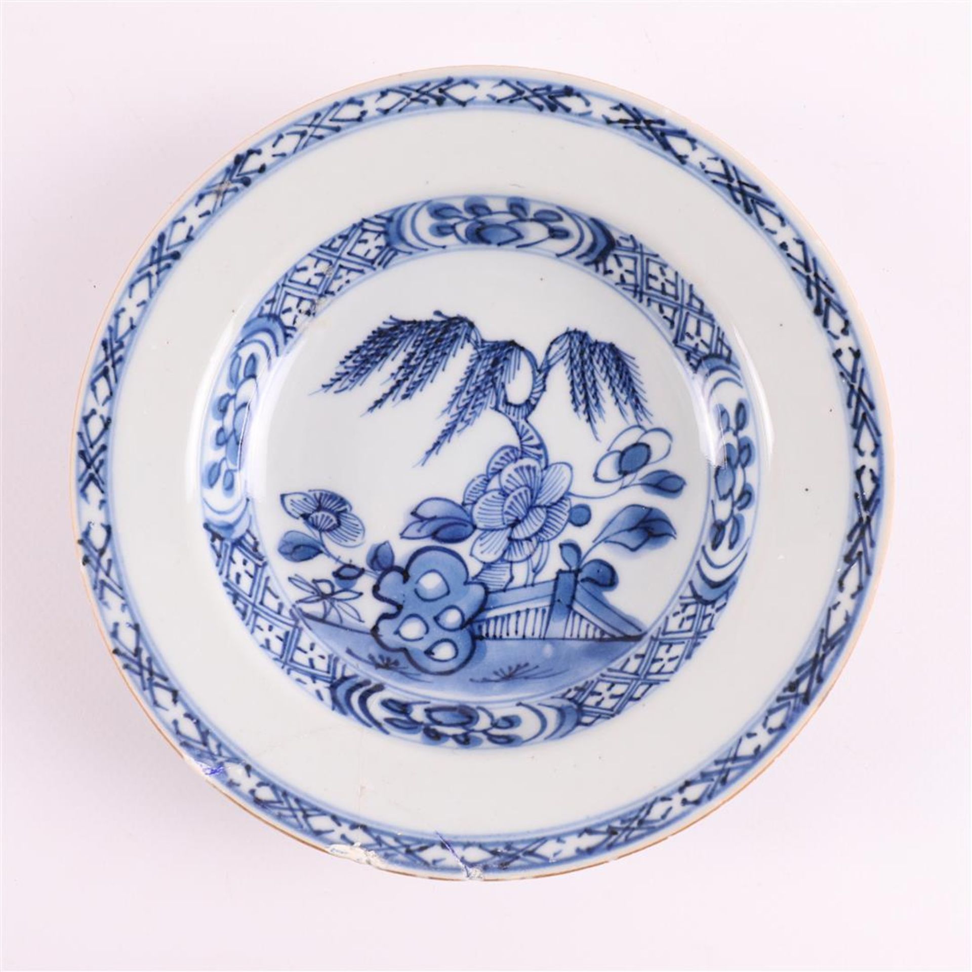 Three various blue/white porcelain porcelain plates, China, Qianlong, 18th centu - Image 9 of 9
