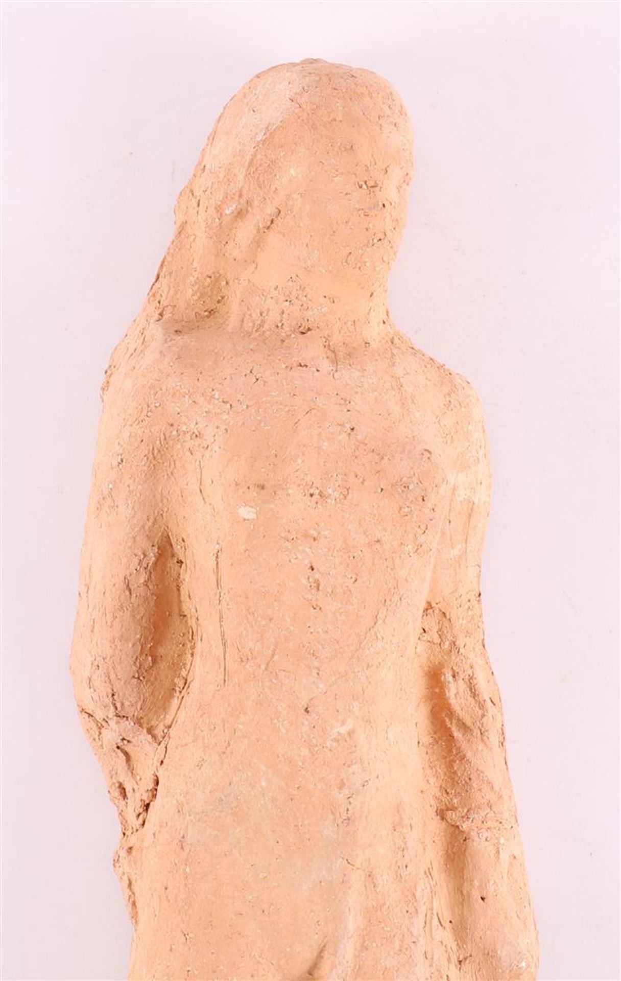 A terracotta sculpture of a female standing nude, style of Hildo Krop. - Image 2 of 5