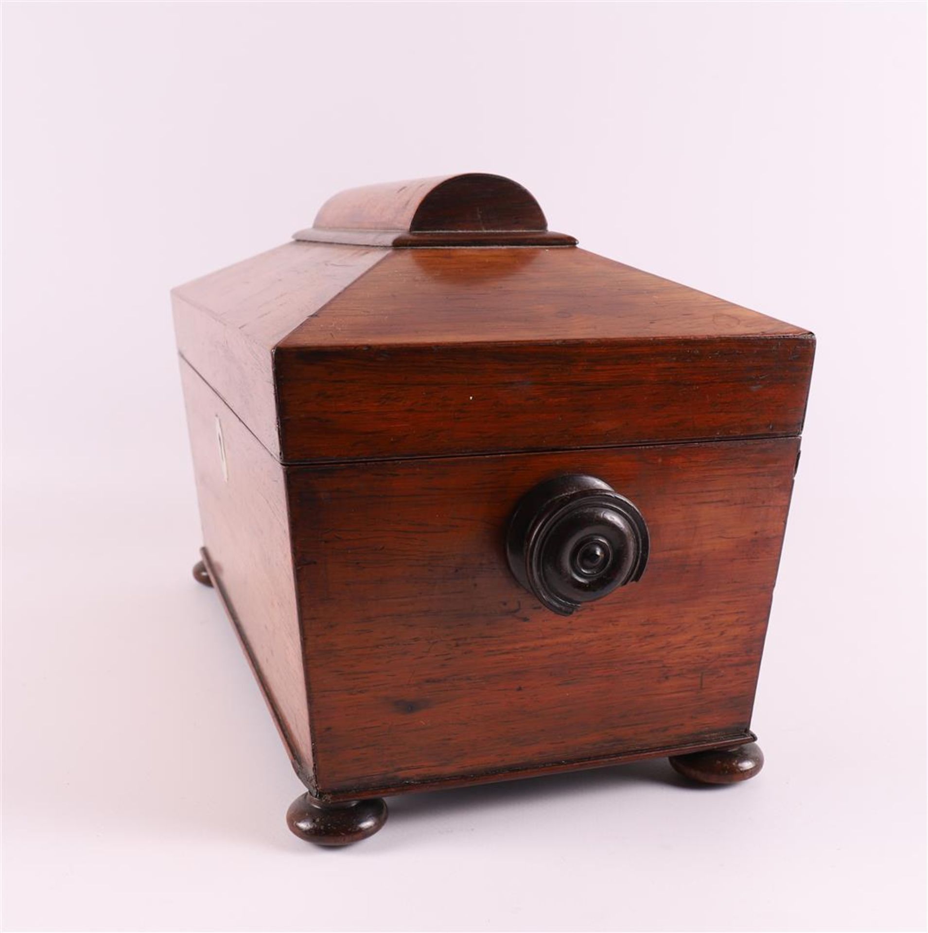A mahogany Biedermeier tea chest, Holland, mid 19th century. - Image 4 of 8