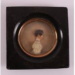 A portrait wax miniature in a frame with an image of 'Mathilda Holthuysen'