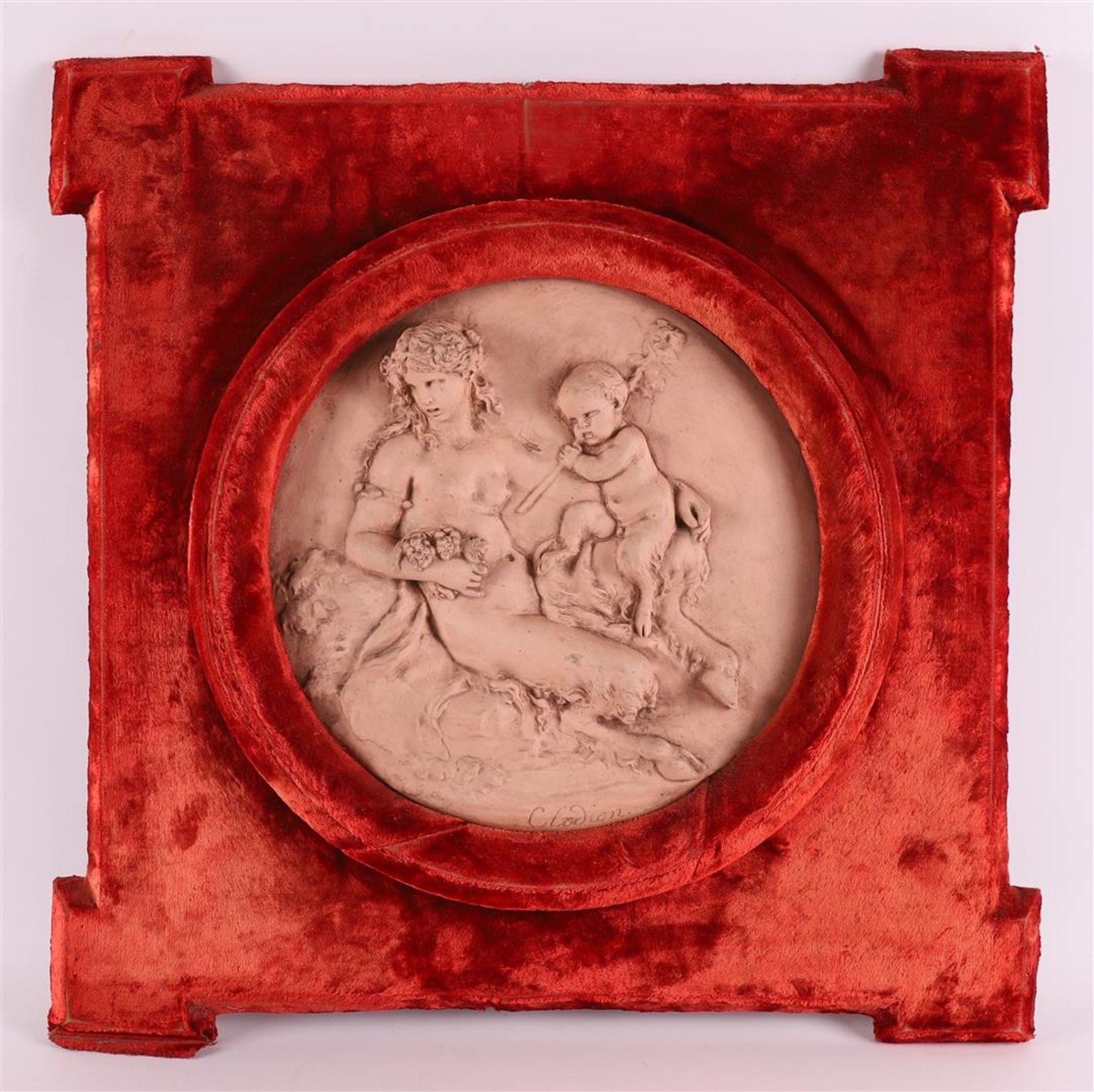 Claude Michel Clodion, France 1738-1814. Terracotta plaques with Bacchante.