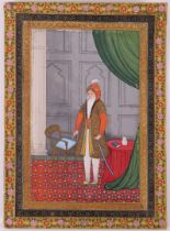 Indian school miniature: 'Maharaja Ranjit Singh', 19th/20th century.