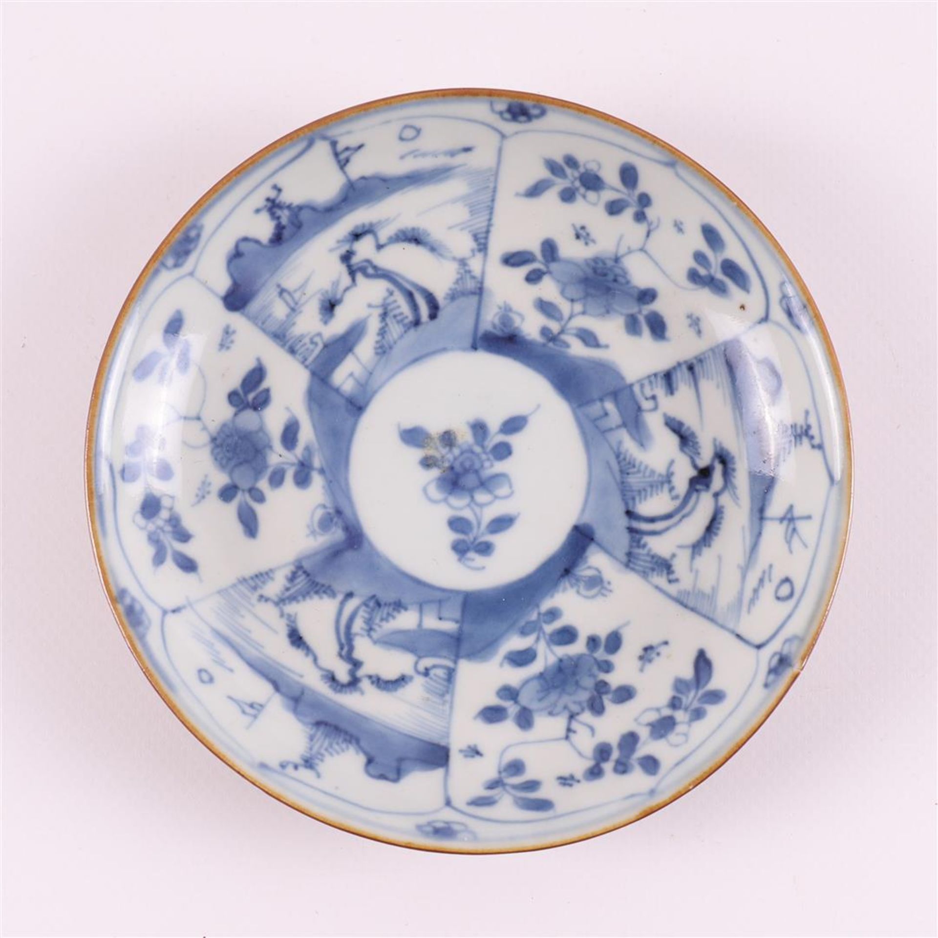 A series of blue/white and capuchin porcelain cups and saucers, China, Qianlong - Image 6 of 18