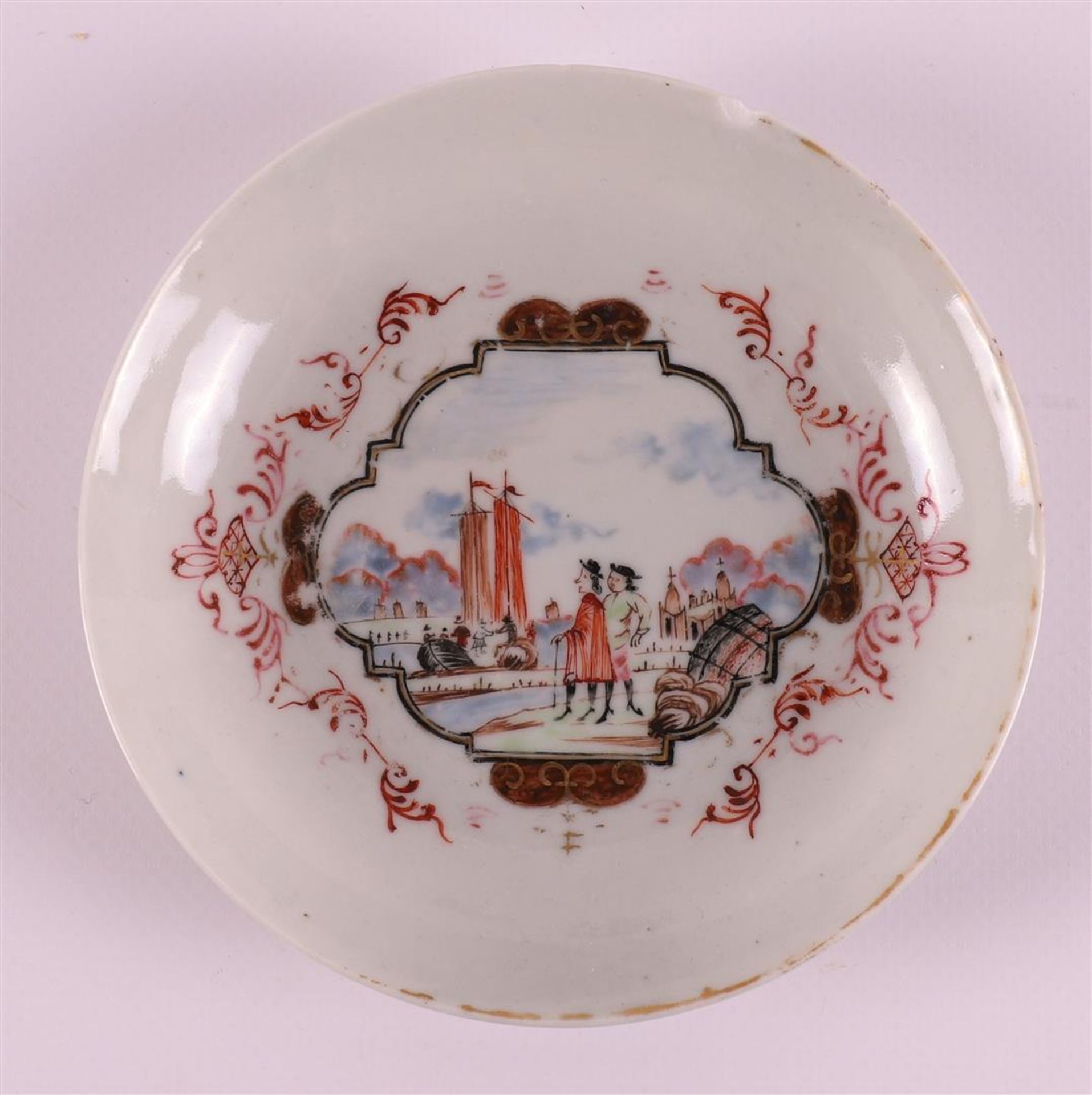 A porcelain Chine de Commande cup and saucer, China, Qianlong 18th century. - Bild 2 aus 17