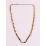 A 14 kt 585/1000 partly matted gold choker.