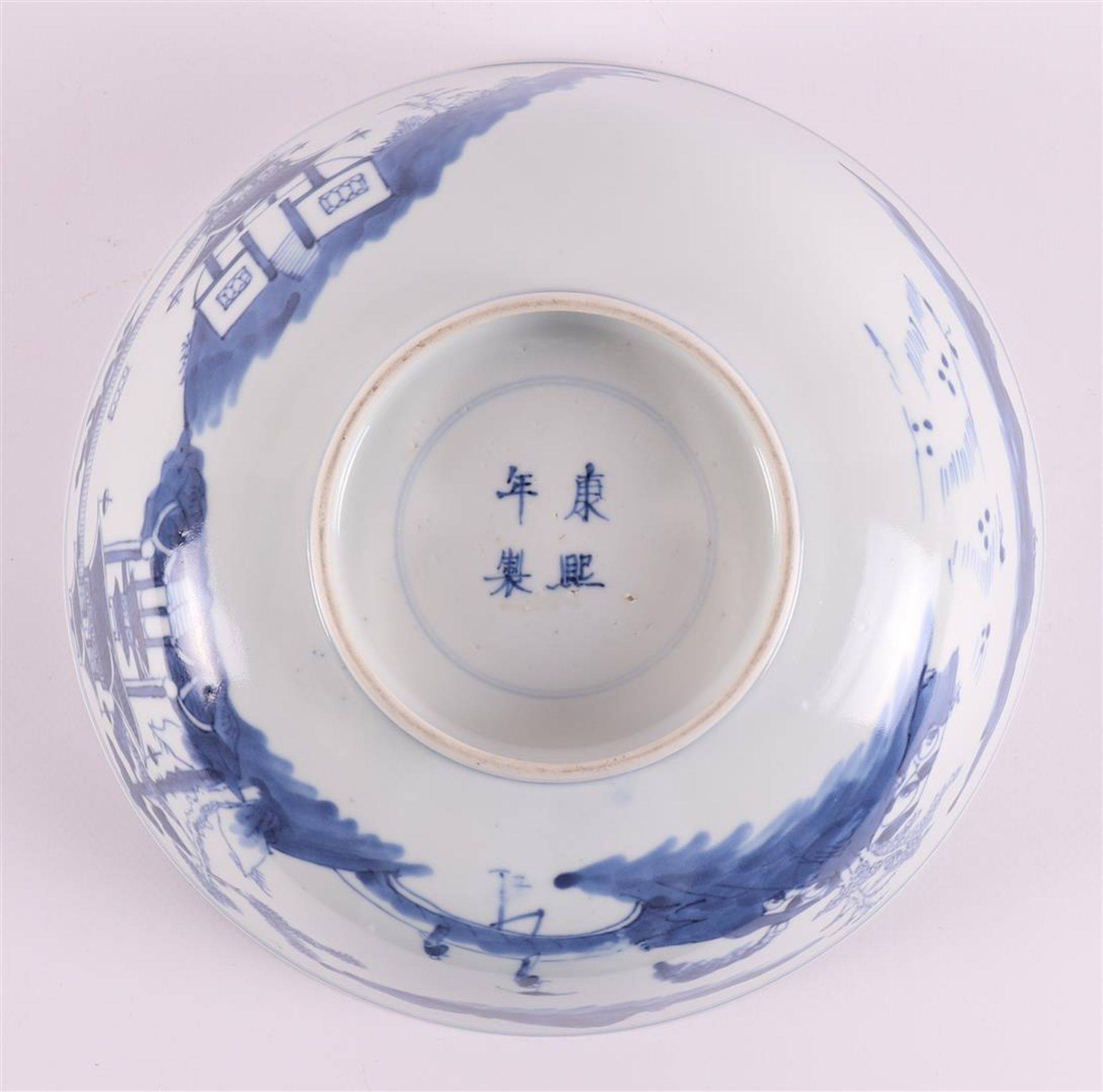 A blue/white porcelain bowl on stand, China, 1st half 19th century. - Image 6 of 6