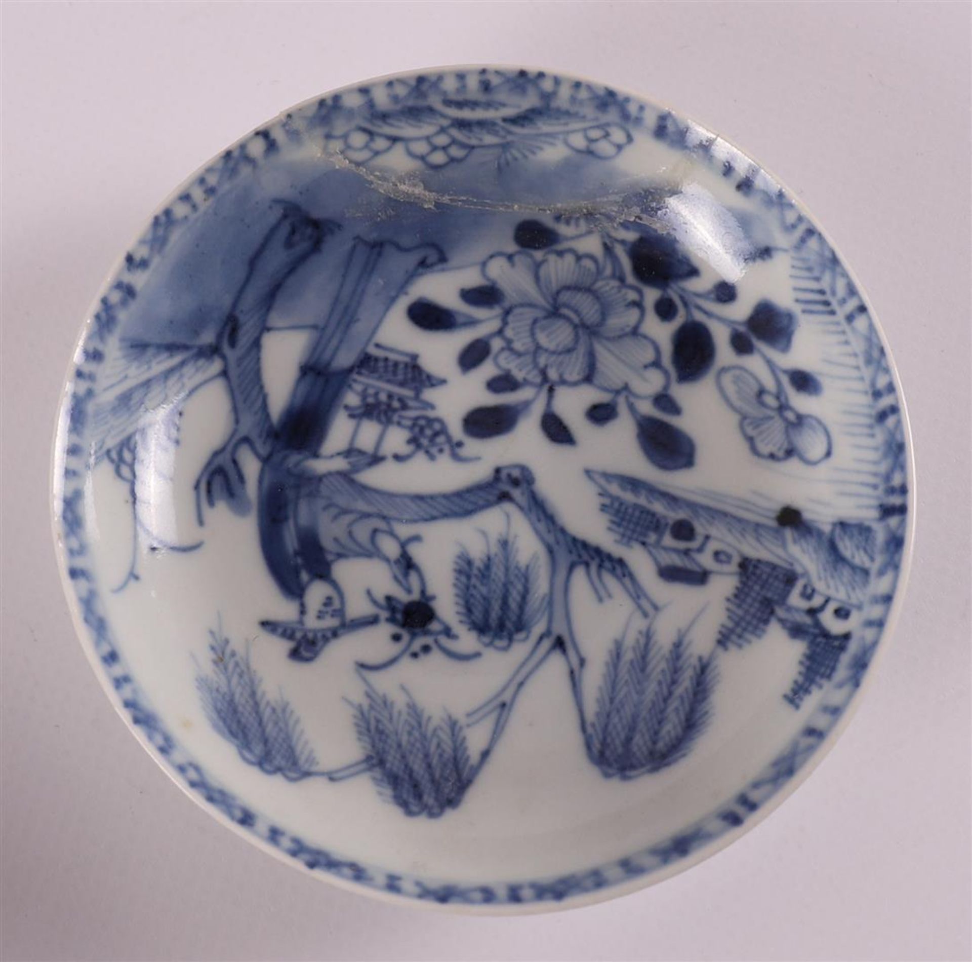 Six blue/white porcelain cups and four saucers, China, Qianlong, 18th century. - Image 3 of 21