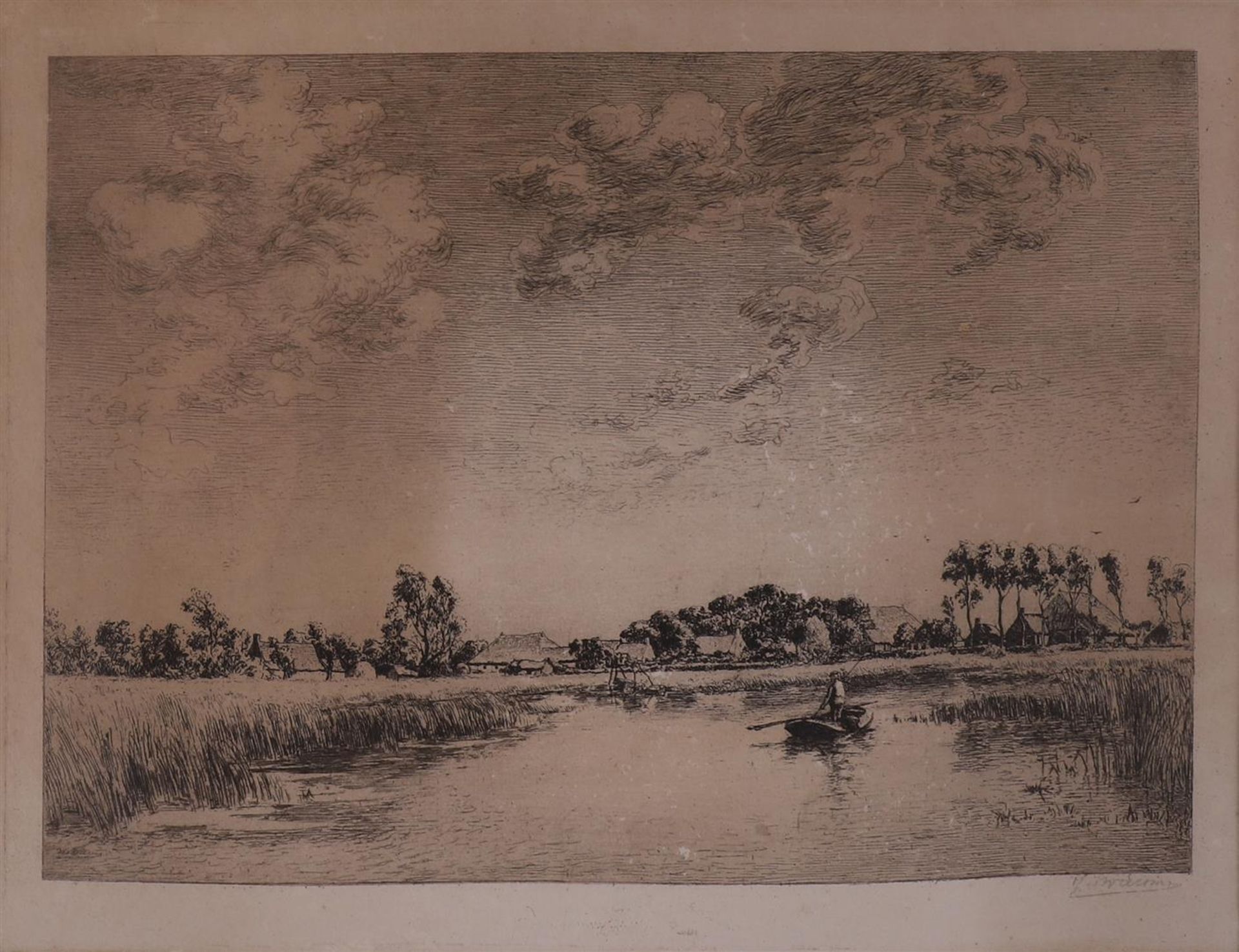 Wiersma, Ids (Brantgum 1878-1965) 'Frisian landscape', - Bild 2 aus 3