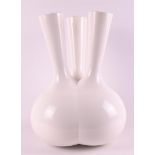 A white glazed earthenware 'Cor Unum MaMa' vase, design Roderick Vos.