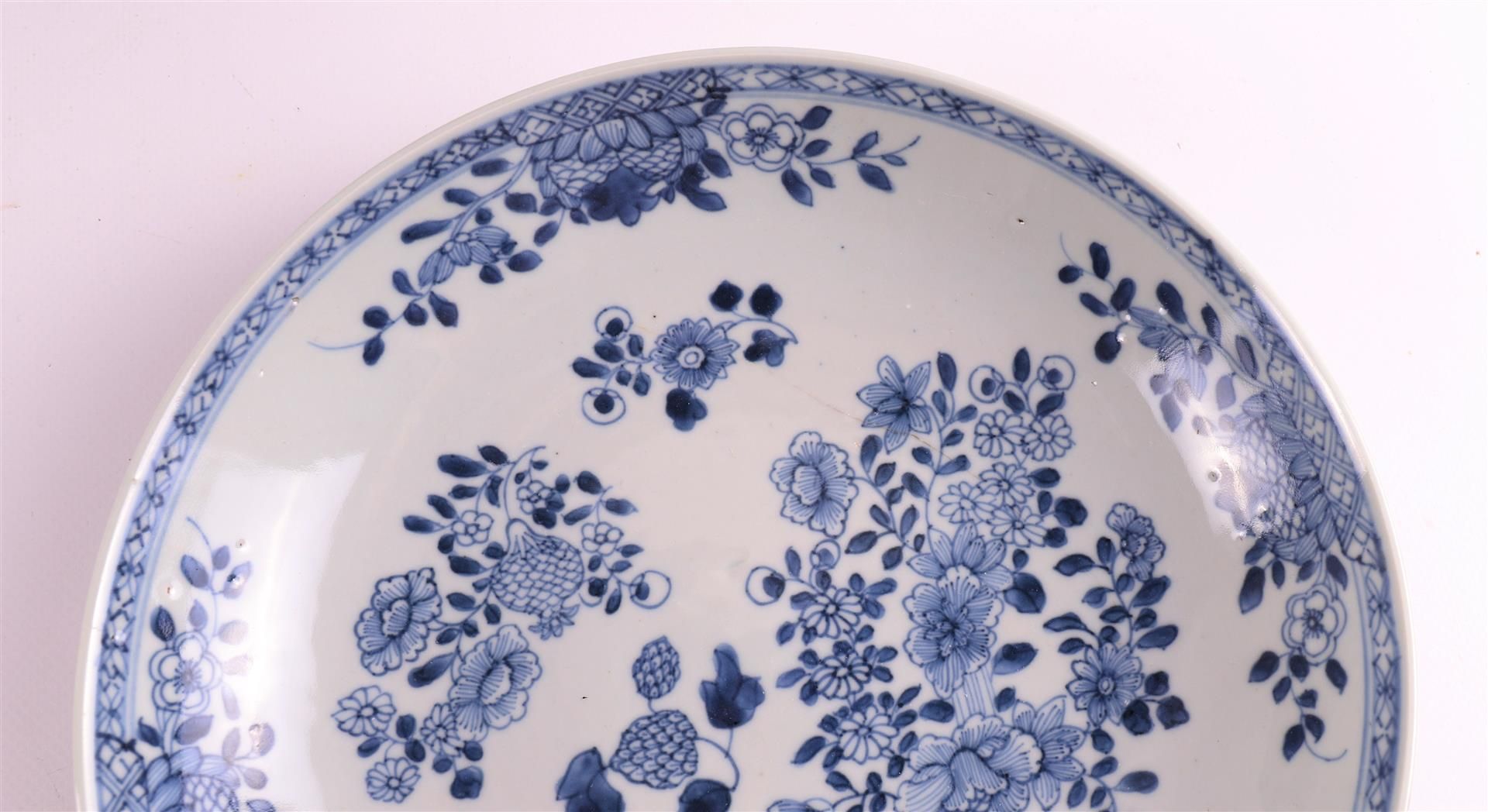 A series of three blue/white porcelain deep dishes, China, Qianlong - Image 6 of 14