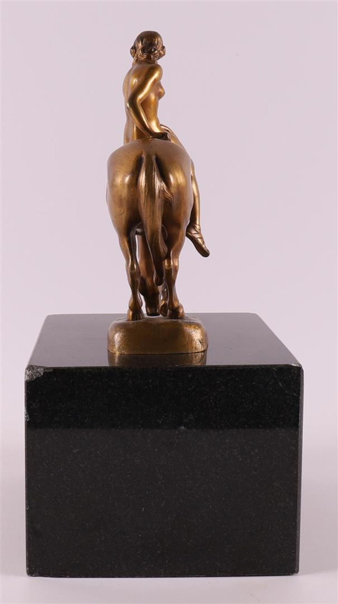 Hussmann, Albert Hinrich (1874-1946) A bronze female nude on horseback. - Image 5 of 9