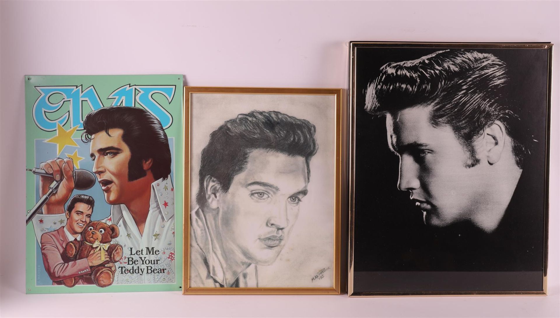 A lot of various Elvis Presley memorablia, posters and puzzles as posters. - Image 2 of 4