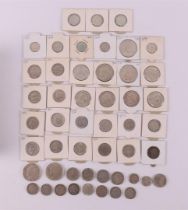 A lot of various silver Dutch coins, Juliana and Wilhelmina, 20th century.