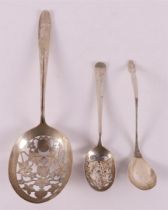 A second grade 835/1000 silver wet fruit scoop, 20th century.