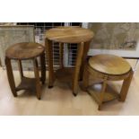Three various plants/side tables, ca. 1930