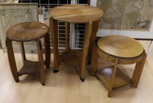 Three various plants/side tables, ca. 1930