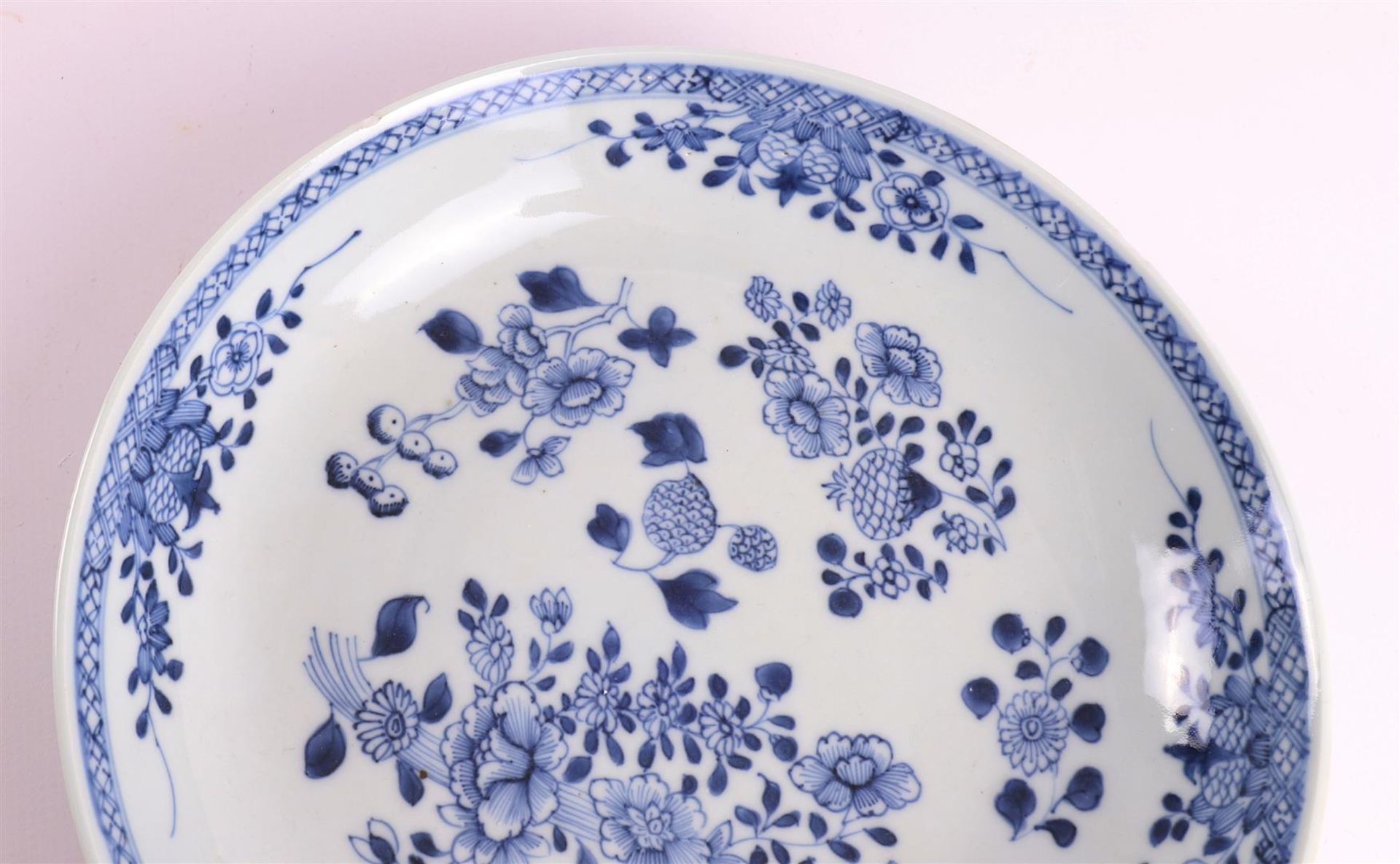 A series of three blue/white porcelain deep dishes, China, Qianlong - Image 12 of 14