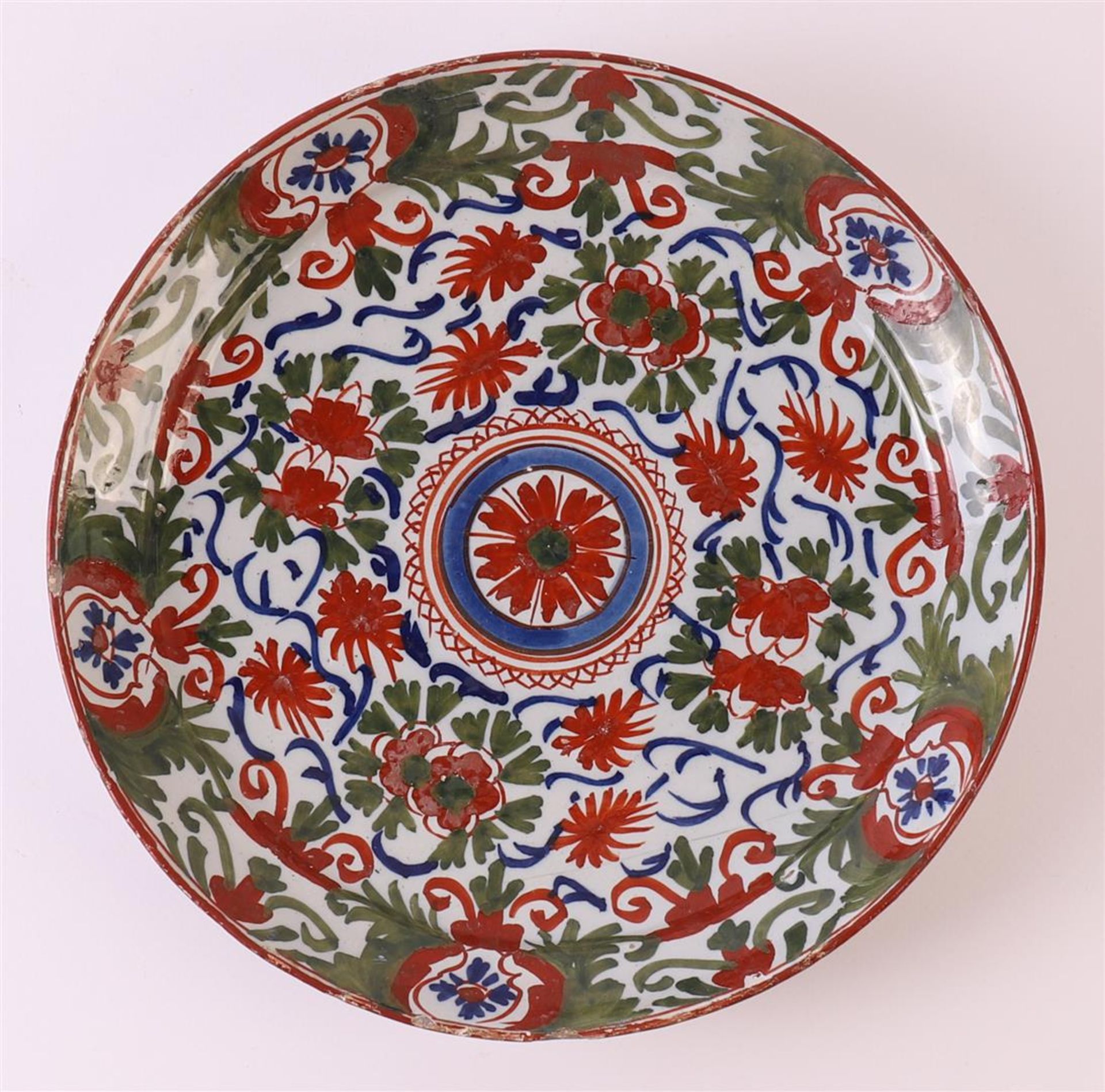 A set of polychrome Delft earthenware plates, so-called pancake, Holland - Bild 7 aus 13