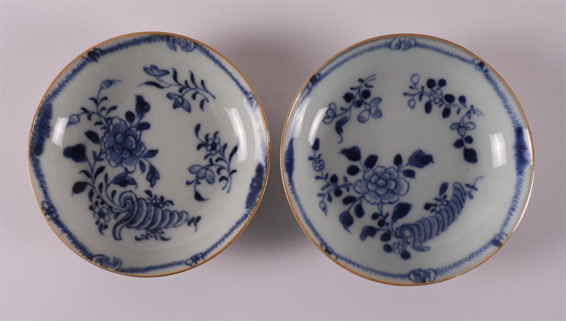 Six blue/white porcelain cups and saucers, China, Qianlong, 18th century. - Image 4 of 20