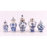 Various blue/white and Chinese Imari porcelain tiered vases, China 18th century