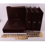 Franklin Mint. Five albums 'The World's First Stamps -guilded stamps in Sterling