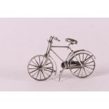 Etagere silver. A first grade 925/1000 silver bicycle, after an antique example.