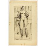 Milton Clark Avery. Standing Nude. 1941. Radierung. Signiert. Probedruck.