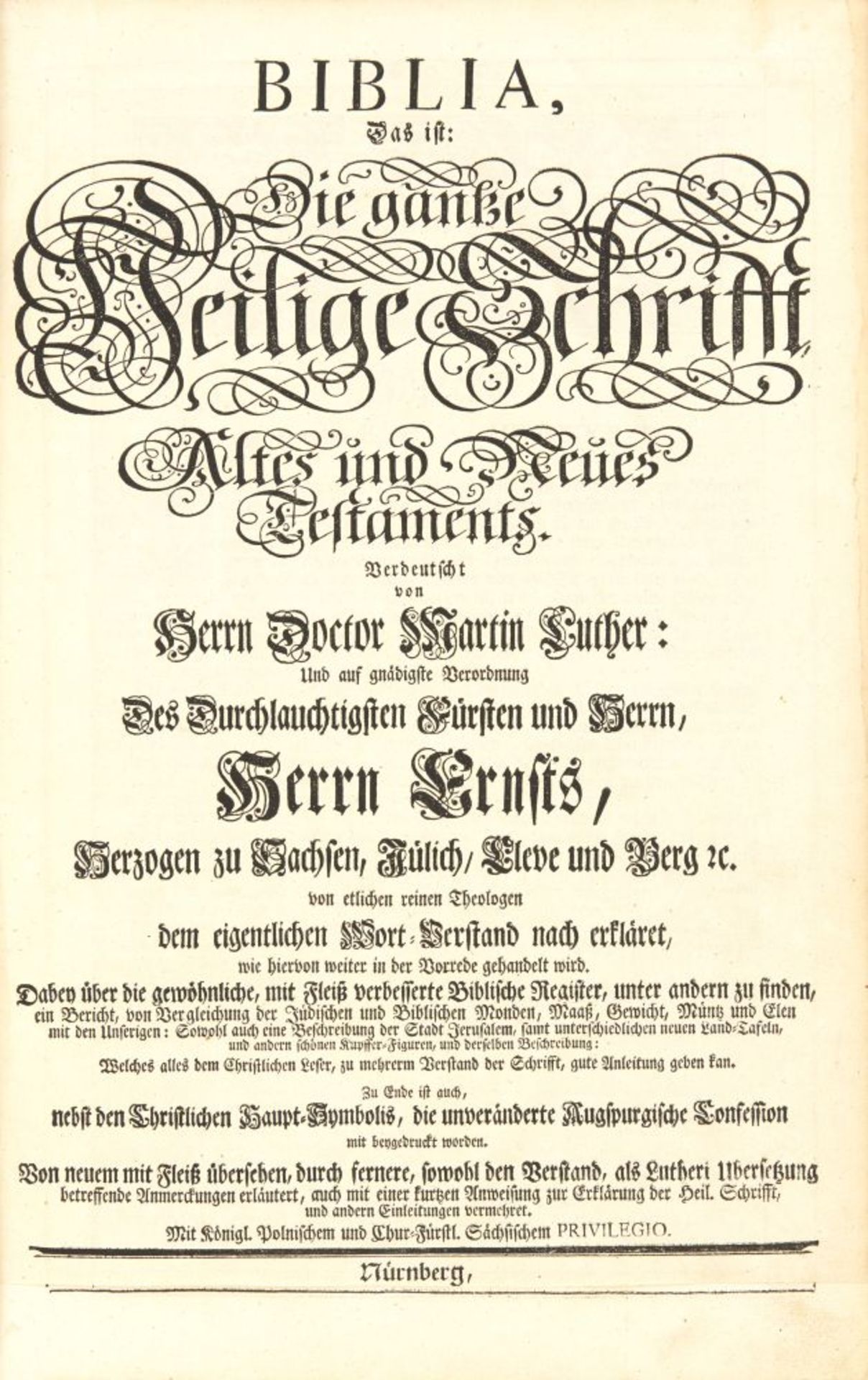 Biblia germanica. - Kurfürsten-Bibel. Nürnberg 1768. - Bild 2 aus 10