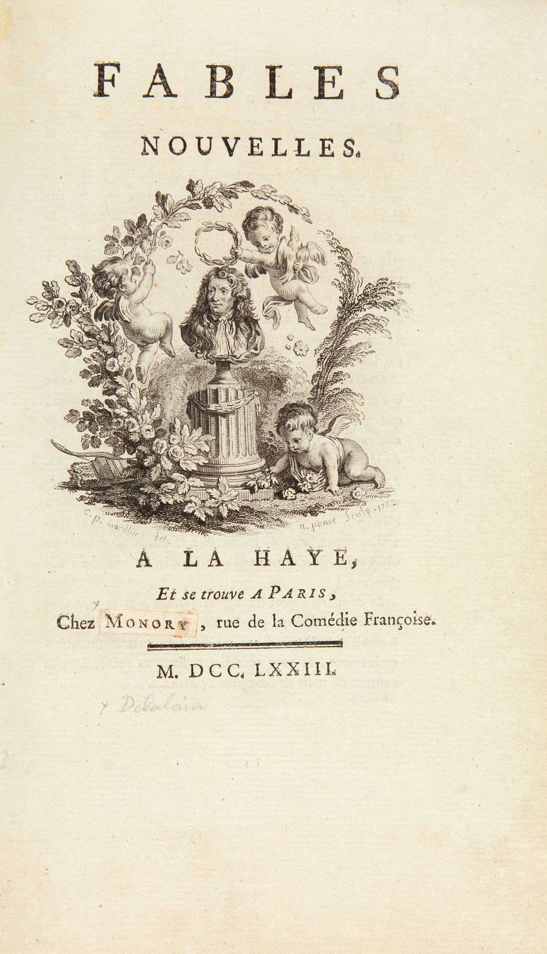 C. J. Dorat, Fables nouvelles. 2 Bde. in 1 Bd. Den Haag 1773-75.