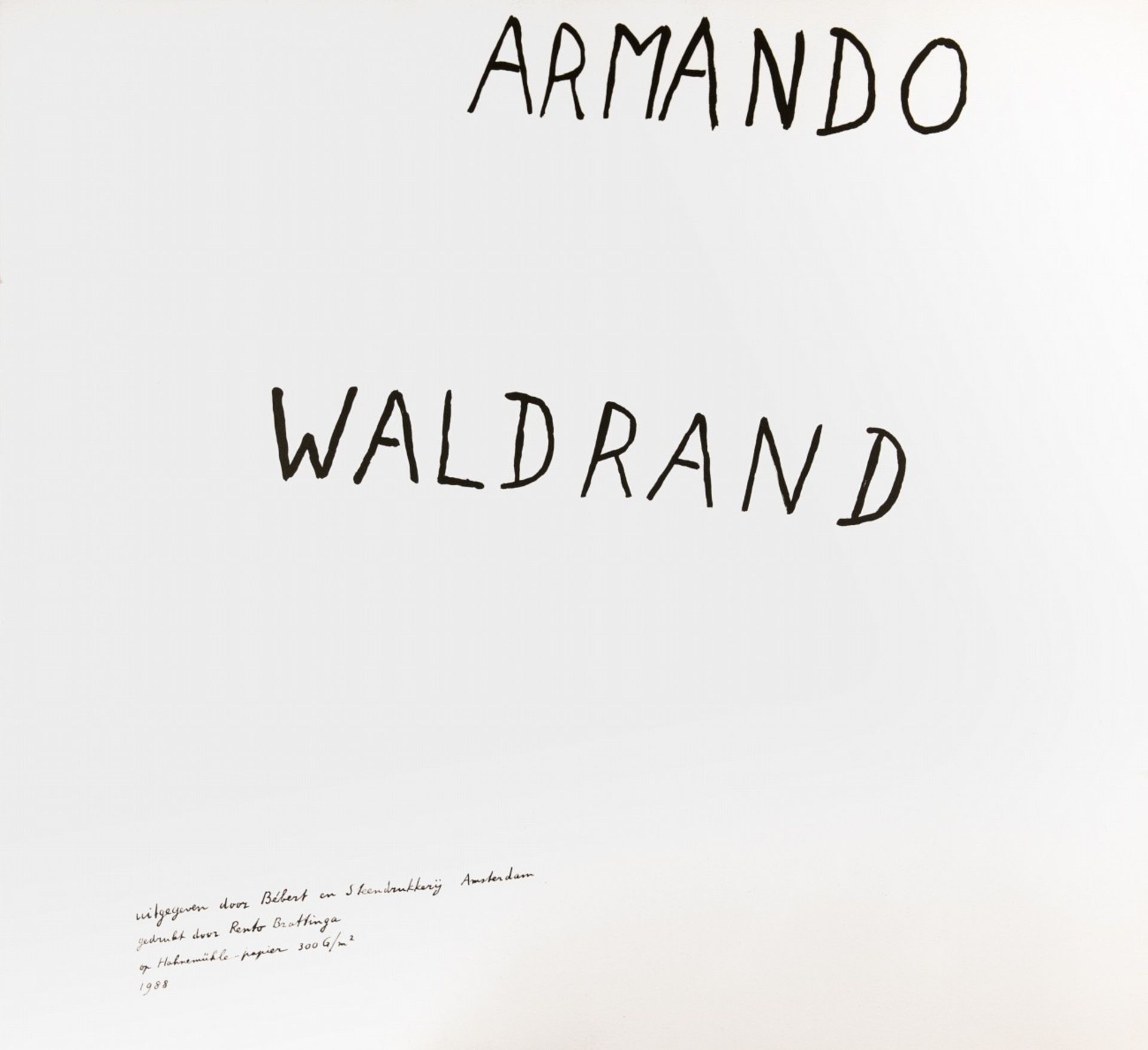 Armando. Waldrand. 1988. Mappenwerk mit 5 Lithographien. Je signiert. Ex. 10/30.