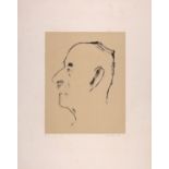 Marino Marini. Portrait von Thomas Mann. 1955. Lithographie. Signiert. Ex. 53/200. G 107.