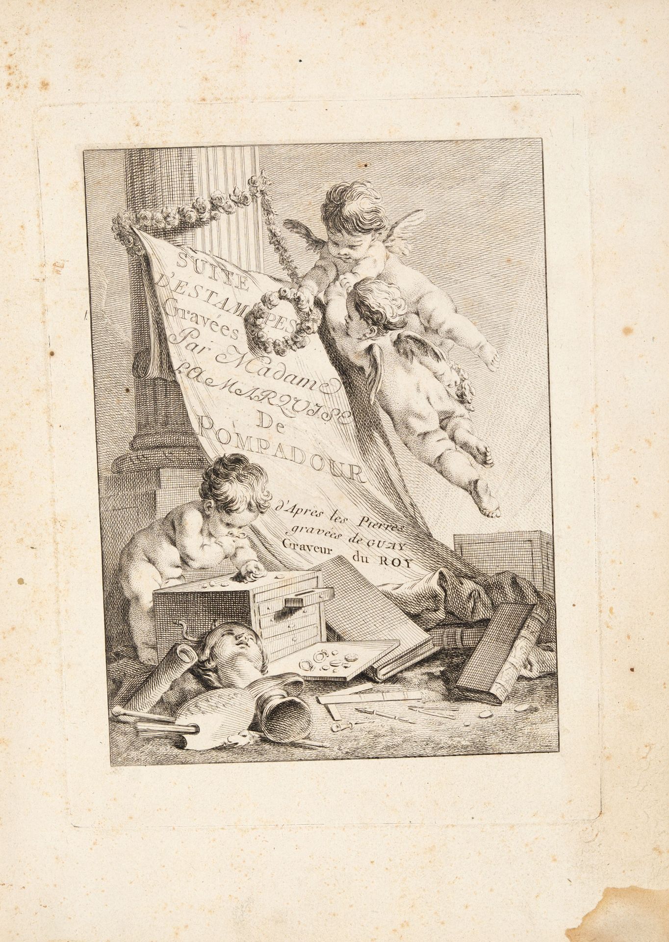 J. A. Poisson Marquise de Pompadour, Suite d'Estampes gravées ... de Guay Graveur du Roy. Paris 1782