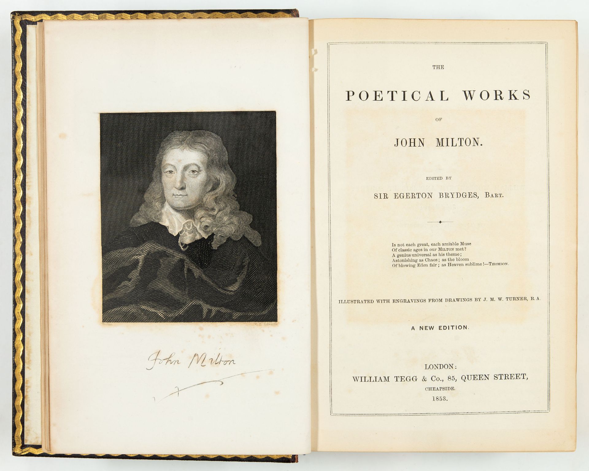 J. Milton, Poetical works. New ed. Ldn 1853.