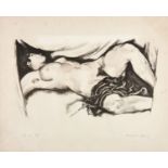 Christian Schad. Danae. Lithographie. Signiert.