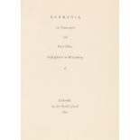 Pater Elias (Pseud.) / A. Kubin, Germania. Neue Ausgabe. Bln. 1932. - Ex. XIX (GA 100).