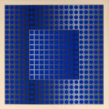 Victor Vasarely. Zett - KSZ. (um 1965). Farbserigraphie. Signiert. Ex. 11/150.